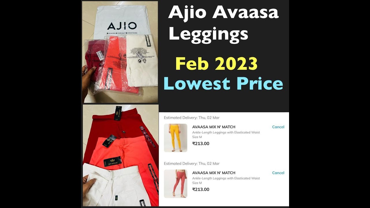 📣🌸Ajio Avaasa Ankle Length Leggings Latest Price just Rs.213