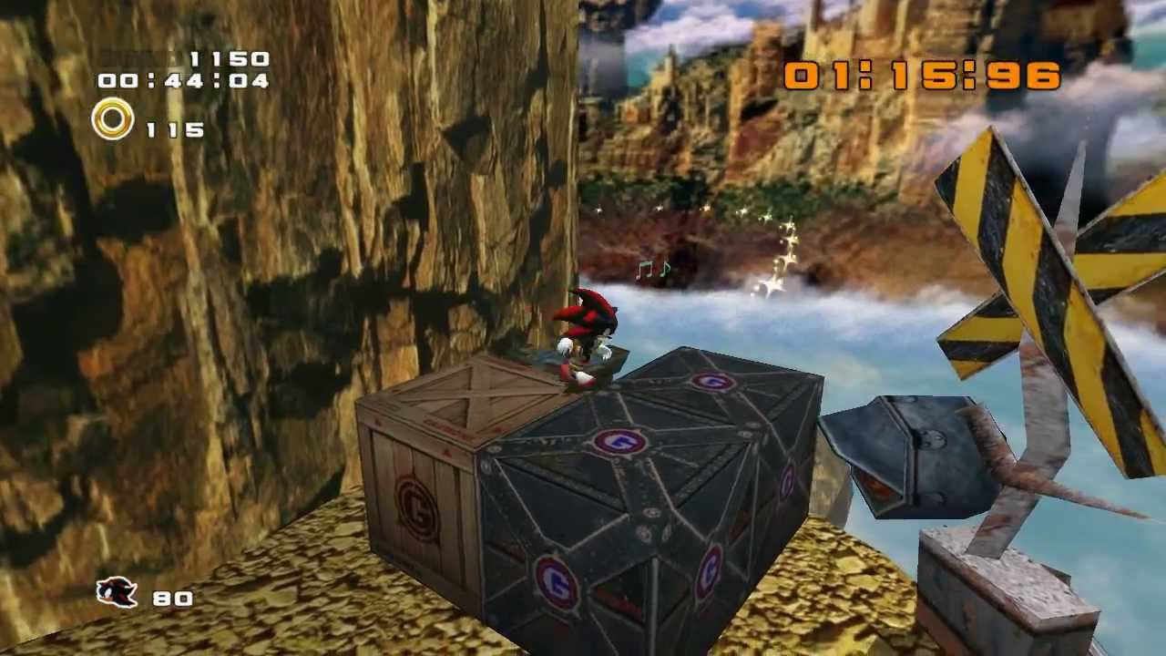 Sonic Adventure 2 (B): Sky Rail M4 - Ring Attack (327/327)