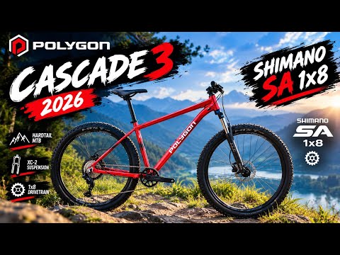 Polygon Cascade 3 2026 Model 🚴‍♂️🔥Shimano SA 1×8 Groupset 