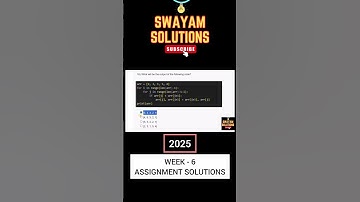 The Joy of Computing Using Python Week 6 Assignment Solutions | SWAYAM-NPTEL |AUG-NOV 2025|SUBSCRIBE