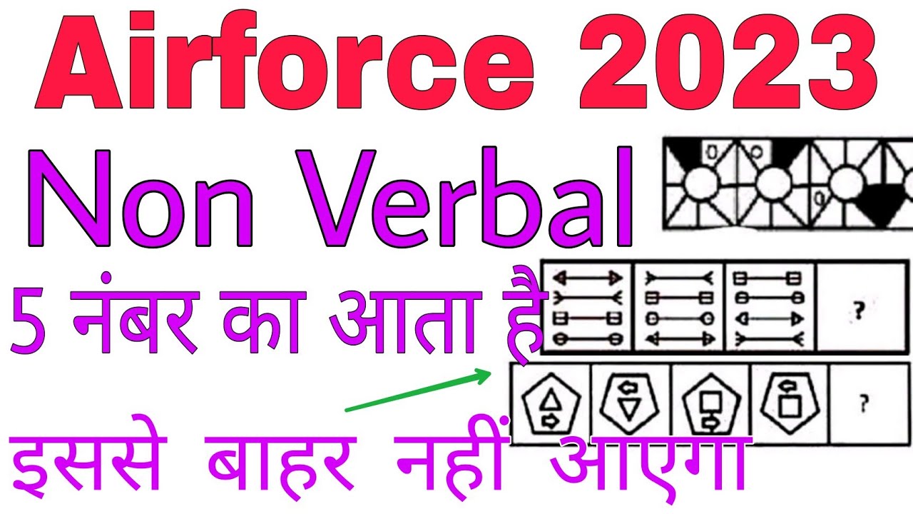 Complete Non Verbal Reasoning for Airforce Y Group 2023 | by Parmar sir