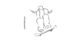 ollie skate loop animation (frame by frame, technically)