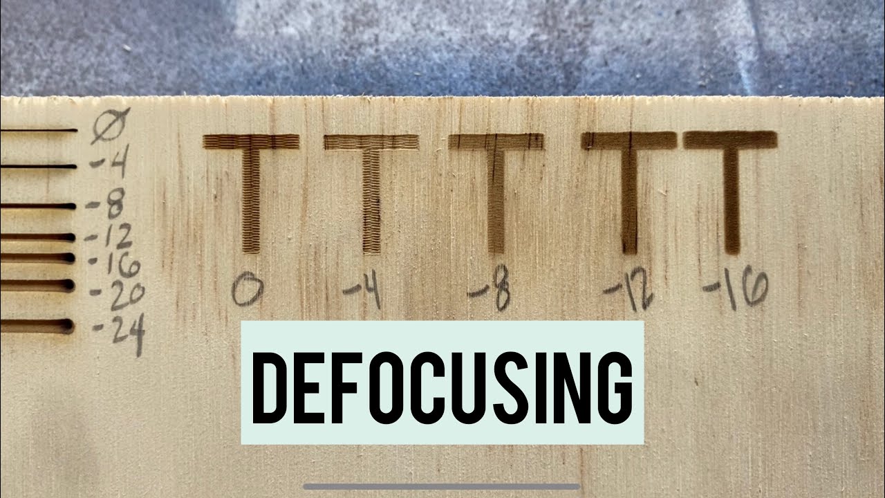 Defocusing your laser for engraving and etching lines YouTube