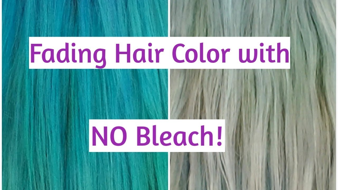 Fading Hair Color Without Bleach | How To Fade Blue Hair - Youtube