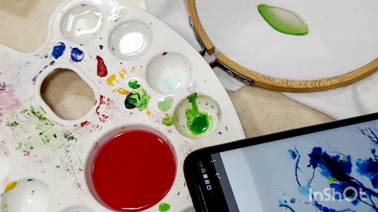 آموزش نقاشی روی پارچه، آموزش دو روش آبرنگی