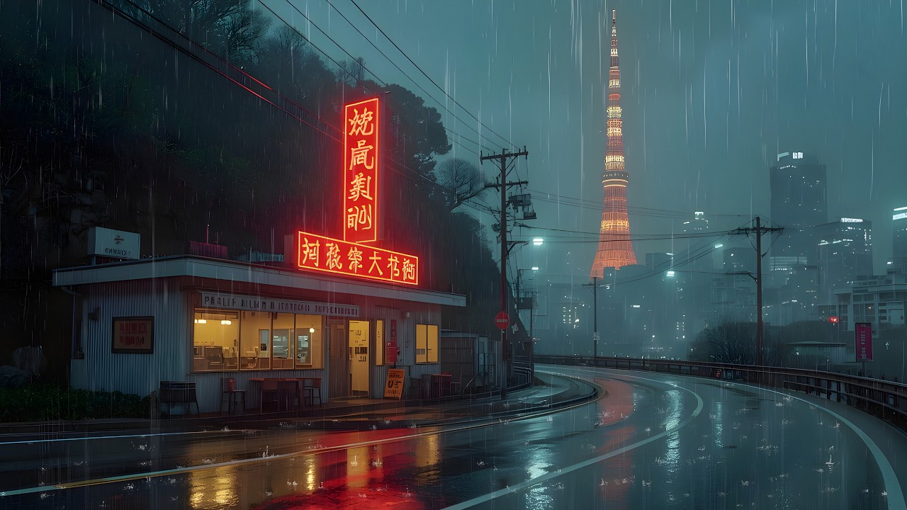 Neon Rain Memories ✨🌧️ 90's Lofi Beats for Sleep, Relaxation & Night Vibes