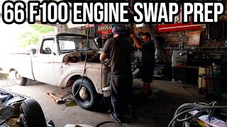 Prepping Our 1966 Ford F100 For A Cummins Diesel Swap!!