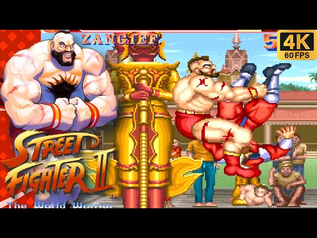 Street Fighter II- World Warrior-Zangief (Arcade 1991) 4K/60FPS 