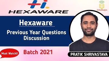 Hexaware Aptitude Questions and Answers (Previous Year) | Batch 2021 | Must Watch |