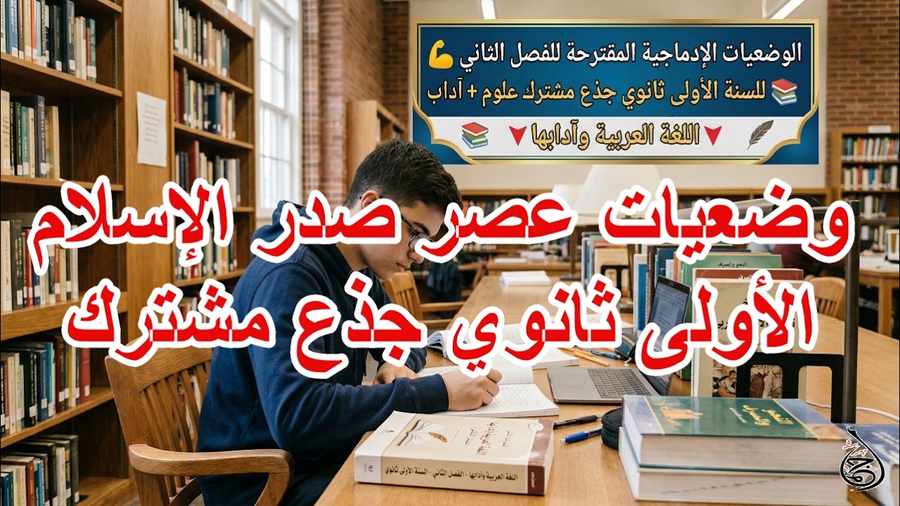 الوضعيات الإدماجية المقترحة للفصل الثاني 💪 الأولى ثانوي جذع مشترك علوم + آداب 🔻اللغة العربية وآدابها