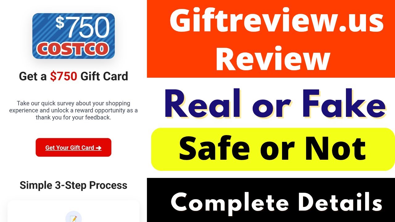 Giftreview.us Real or Fake | Giftreview.us Review | $750 Costco Gift Card is Real? | Reality