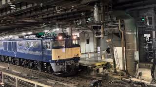 （警笛注意！）カシオペア紀行秋田　重連牽引【EF64 1030+EF81 81+E26系】上野駅発車シーン。ブロワー音も。
