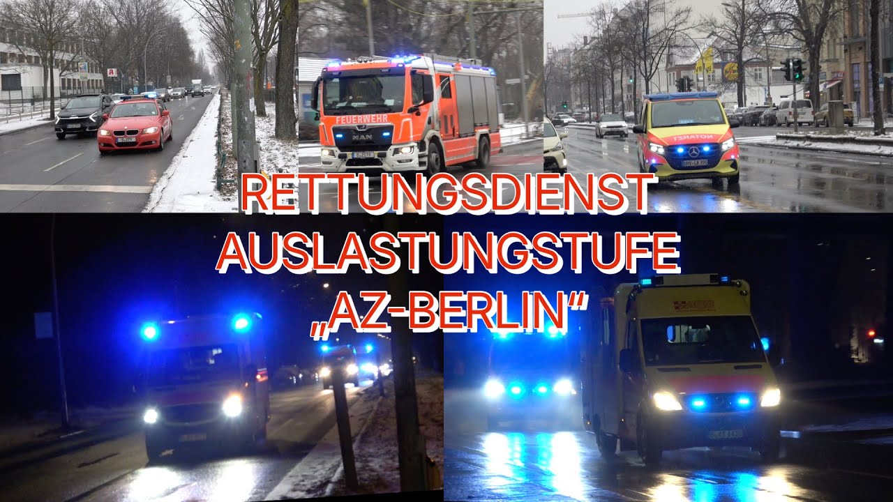 [Glatteis / AZ Berlin] Großeinsatz für die Berliner Rettungskräfte 