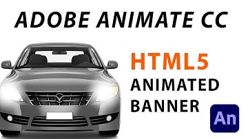 ADOBE ANIMATE CC  - HTML5 ANIMATED BANNER - CAR LIGHTS ANIMATION