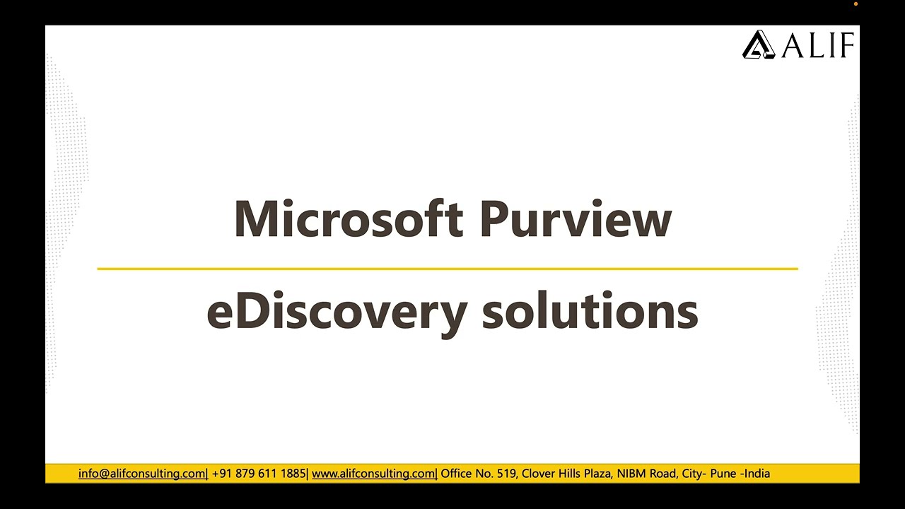 Microsoft Purview EDiscovery Solutions YouTube Microsoft Purview EDiscovery Solutions YouTube
