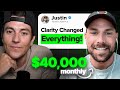 Justin was a confused freelancer to having clarity with $40k/mo running a team (CASE STUDY)