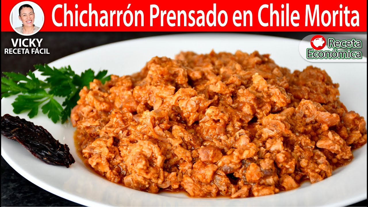 CHICHARRON PRENSADO EN CHILE MORITA | Vicky Receta Facil | VICKY RECETA FACIL