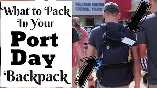 Cruise Tips:  What to Pack in Your Port Day Bag