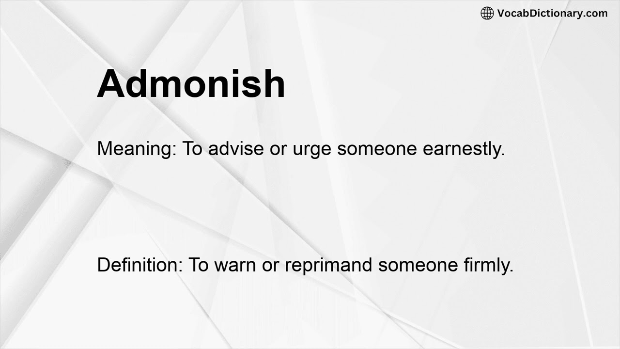 Admonish Meaning