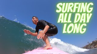 All Day Summer Surf-athon (GOPRO POV on Catch Surf Log)! Morning Glass and a Sunset Session!