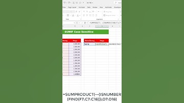 Fungsi SUMIF Case Sensitive  #excel #tipspraktis #exceltips #spreadsheetmagic #exceltricks #tutorial