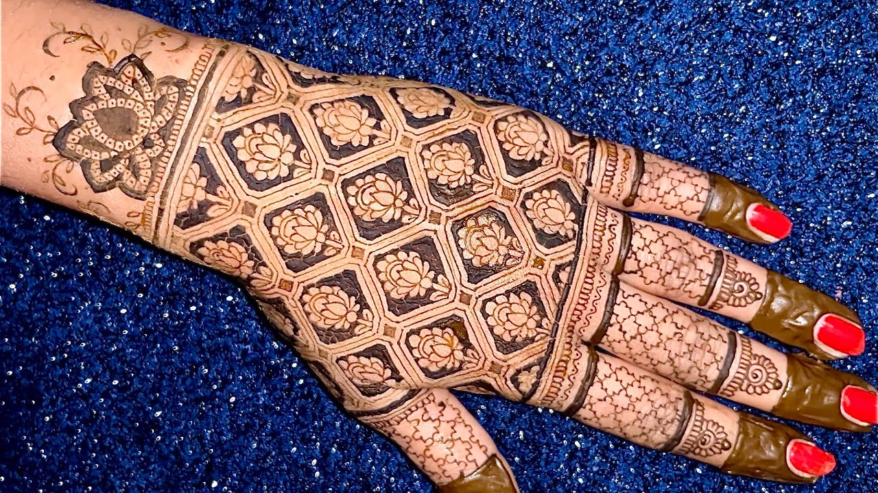 How to apply trending back hand checks mehndi design | Bridal mehndi ...