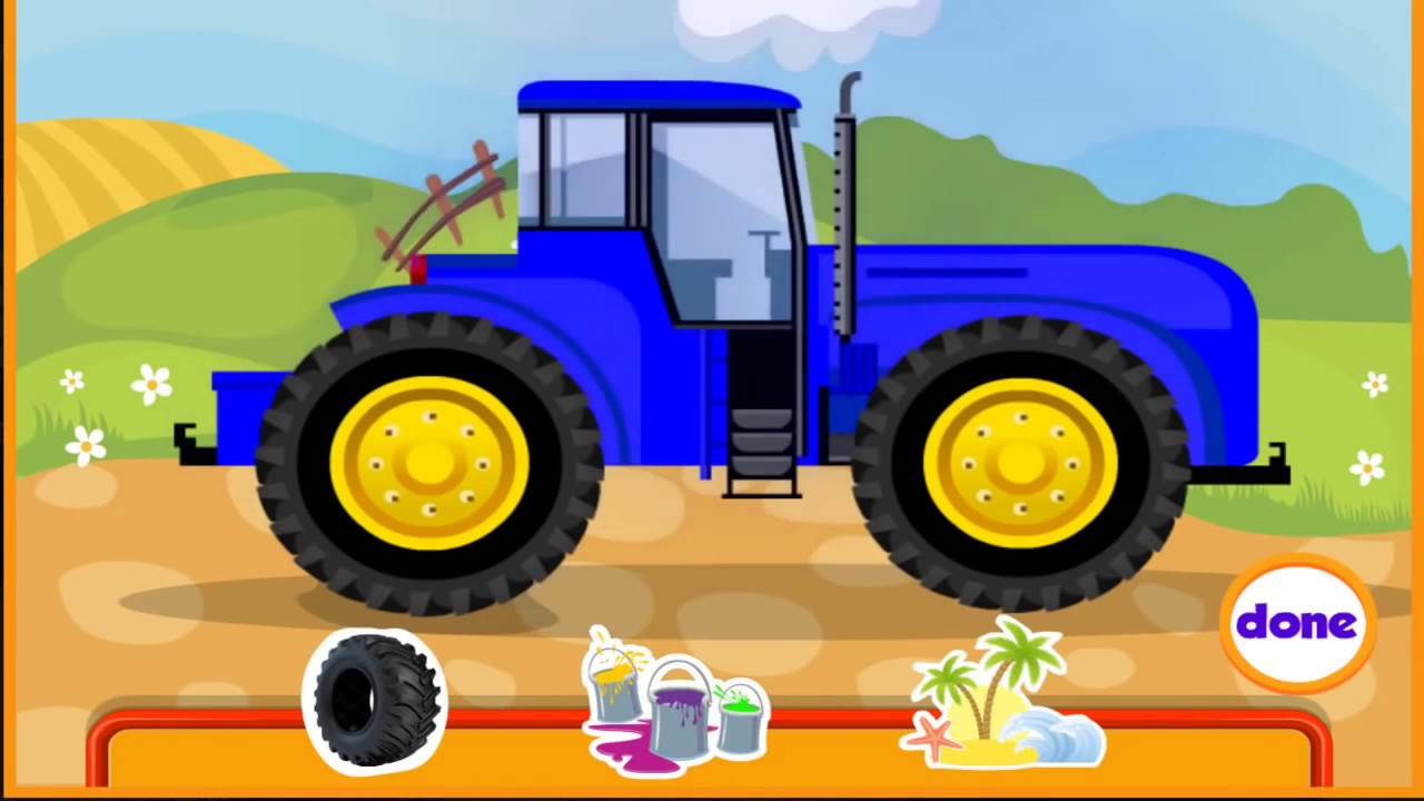 Трактор про бульдозер. Желтый трактор. Желтый трактор для малышей. Синий трактор желтый.