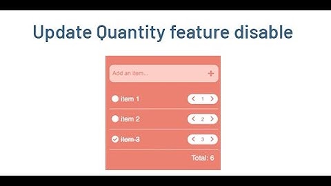 How Disable Update Quantity Feature Odoo Apps Work?  #disable #updateproduct #Quantity #odoo16