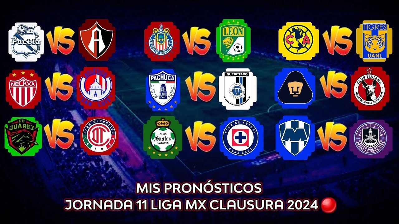 PRONÓSTICOS JORNADA 11 LIGA MX CLAUSURA 2024 🔴 - YouTube