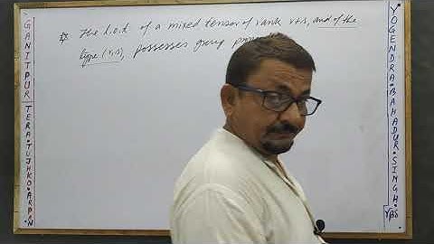 Tensor Algebra 10[Tensors of higher ranks] by Yogendra Bahadur Singh