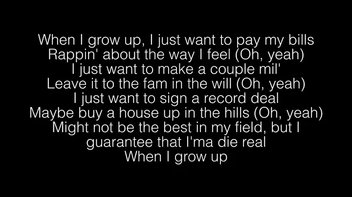 NF- When I Grow Up Lyrics