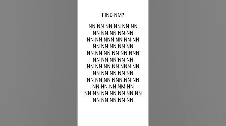 Find NM? | Brain Teaser #shorts  #puzzle  #opticalillusion