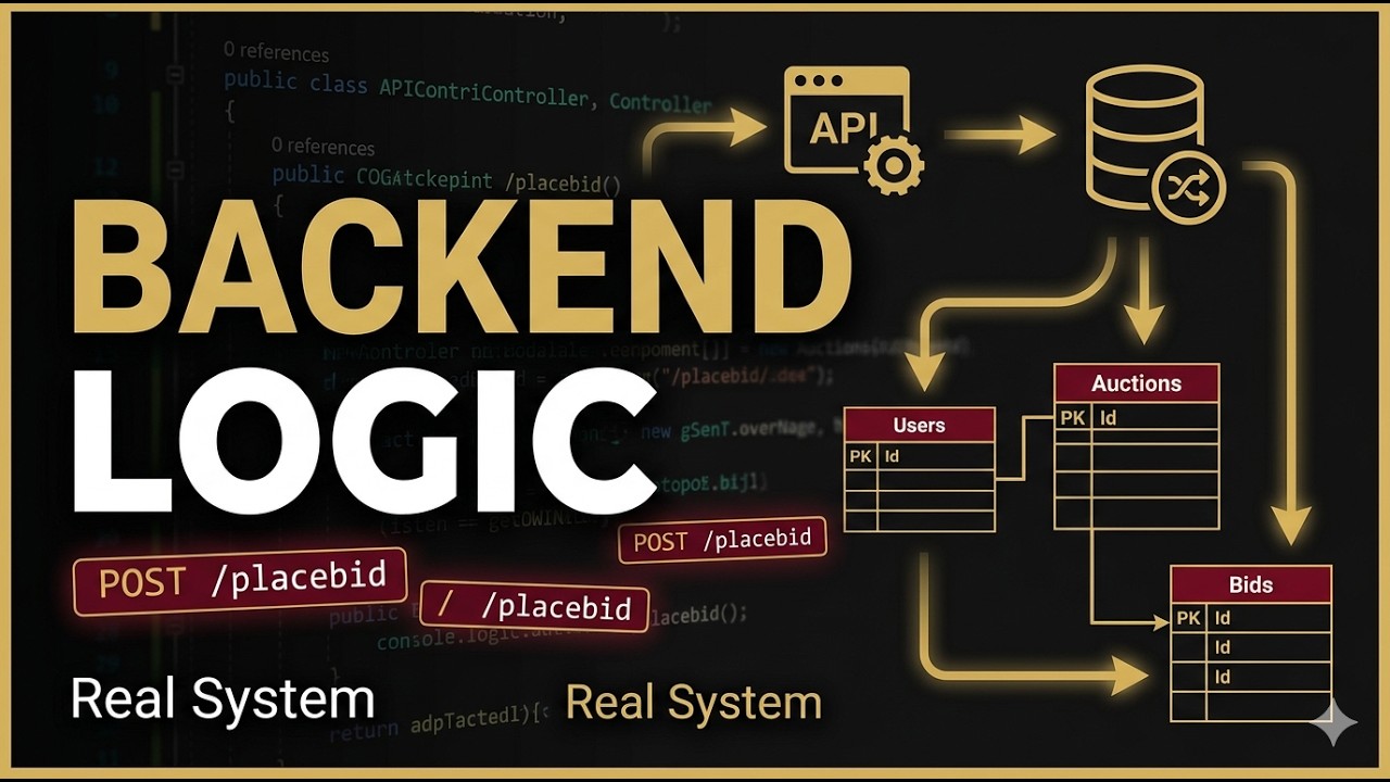 Back End Logic Example Backend Logic of My Auction System (API + DB Explained) - YouTube
