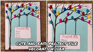Easy project file decoration idea. Practical file, notebook, scrapbook, cover decoration idea.