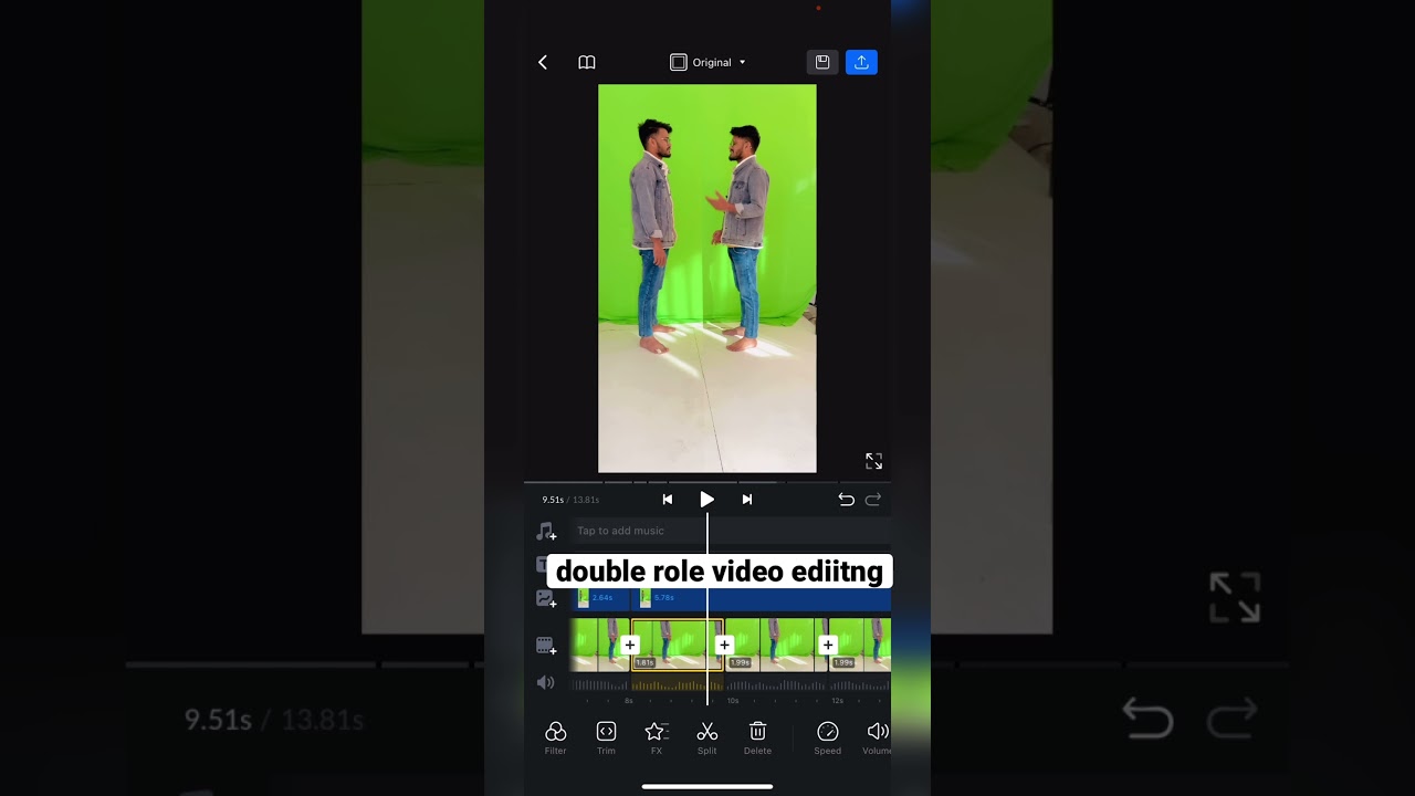 double role video editing in vn mobile