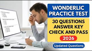 Wonderlic Practice Test 2026 | 30 Questions + Answer Key | Pass Fast & Score High