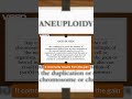 Genetics Definition ANEUPLOID  | For BSc, MSc &amp; NEET Students