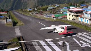 Lukla TenzingHillary Airport Oct 2010  7 minutes airport action