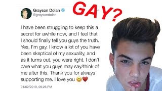 Grayson Dolan COMES OUT as GAY