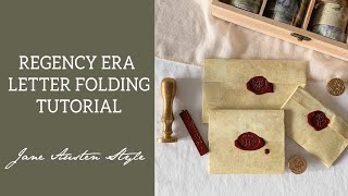 Regency Era Letter Folding Tutorial  Jane Austen Style
