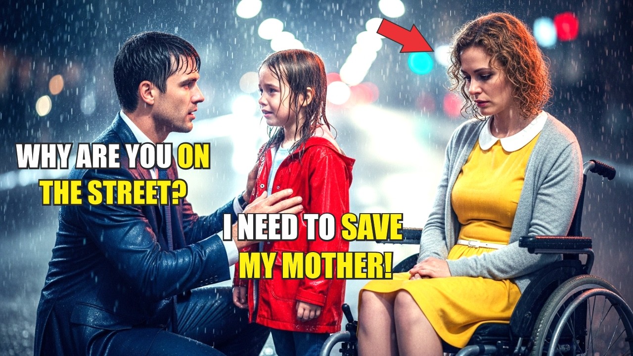 BILLIONAIRE SEES POOR GIRL PUSHING WHEELCHAIR IN RAIN NEEDING TO SAVE MOM, HIS SHOCK IS UNBELIEVABLE