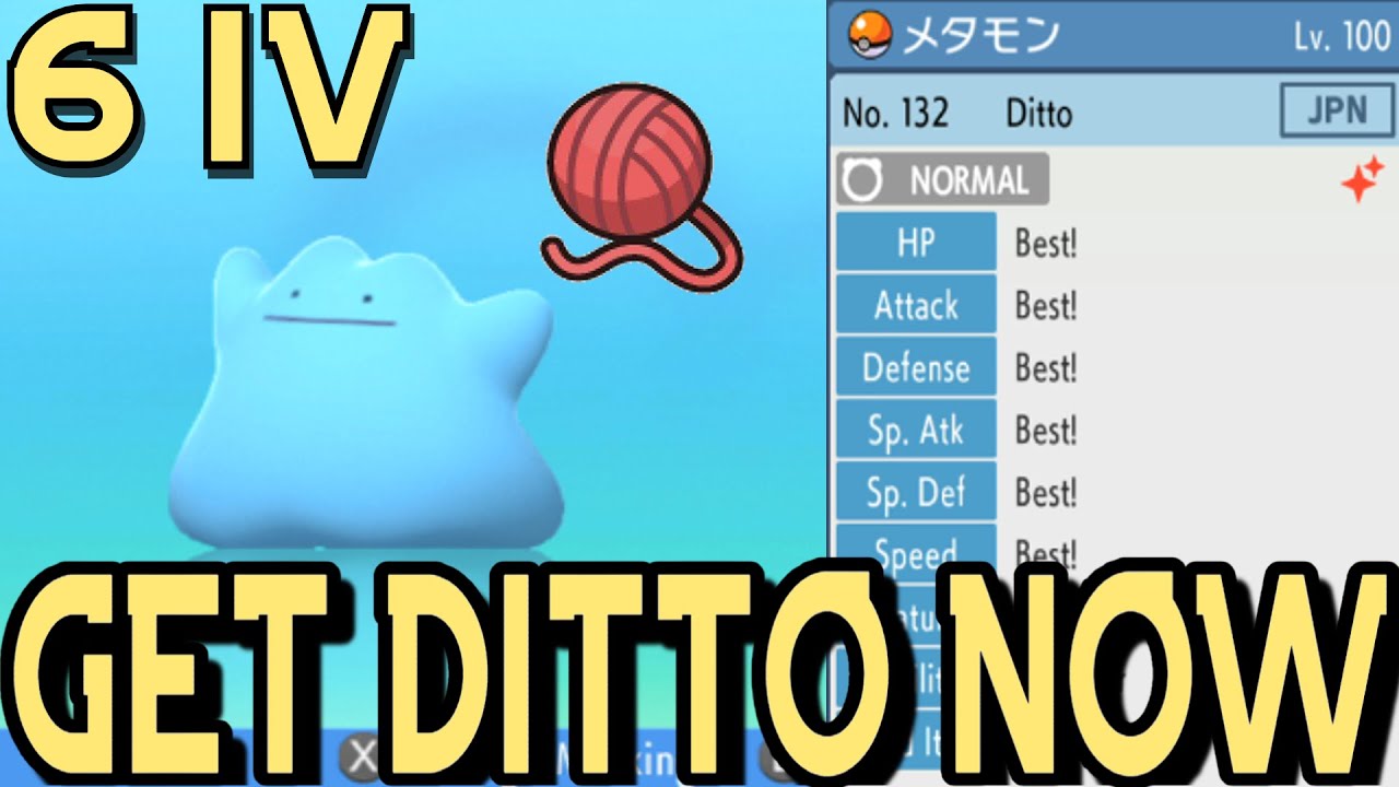 ✨ Shiny Ditto✨ JPN Version Pokemon Brilliant Diamond Shining Pearl 6IV BDSP