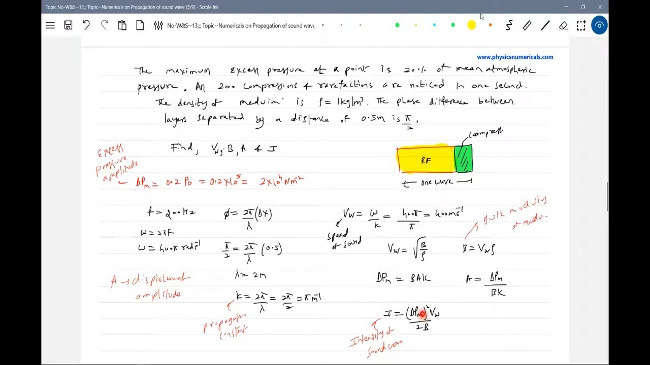 Numericals on propagation of sound wave in a different meduim