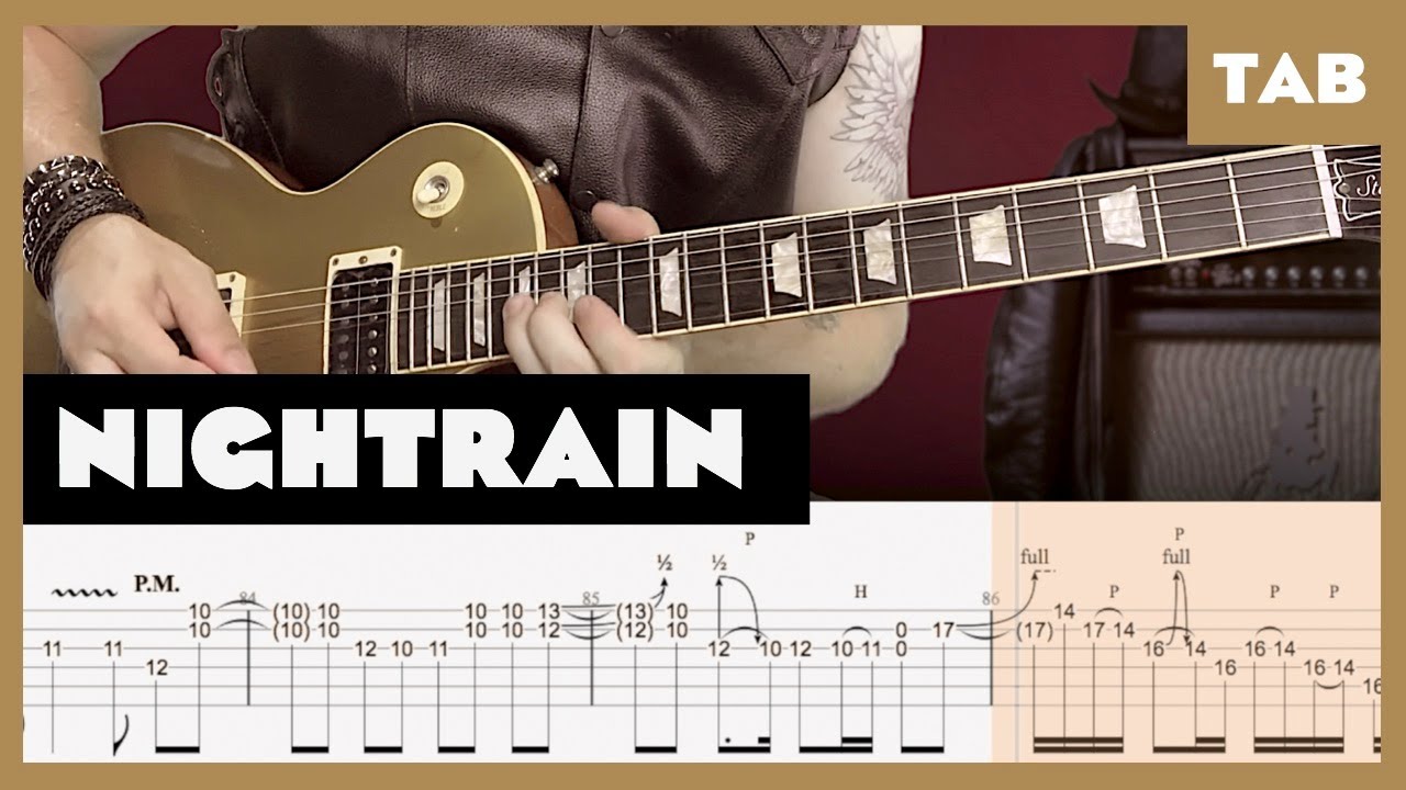 Guns N Roses   Nightrain   Guitar Tab  Lesson  Cover  Tutorial