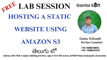 Hosting A Static Website Using Amazon S3 |GantaSoft | Best Devops Training in  KPHB | Ganta Srikanth