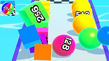 Ball Run 2048 Merge Number ! MAX LEVELS Gameplay Walkthrough New Update Part 69 android, ios