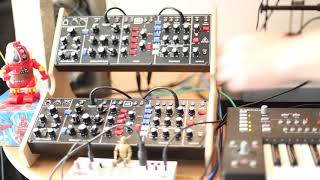 "Lightning Man" Nitzer Ebb remix, Behringer D x2 CV controlled by Elektron Analog Keys+Volca Sample chords