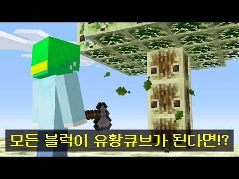마인크래프트, 모든 블럭이 유황큐브가 된 세상에서 켠왕하기