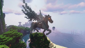 Pegasus Statue build Minecraft