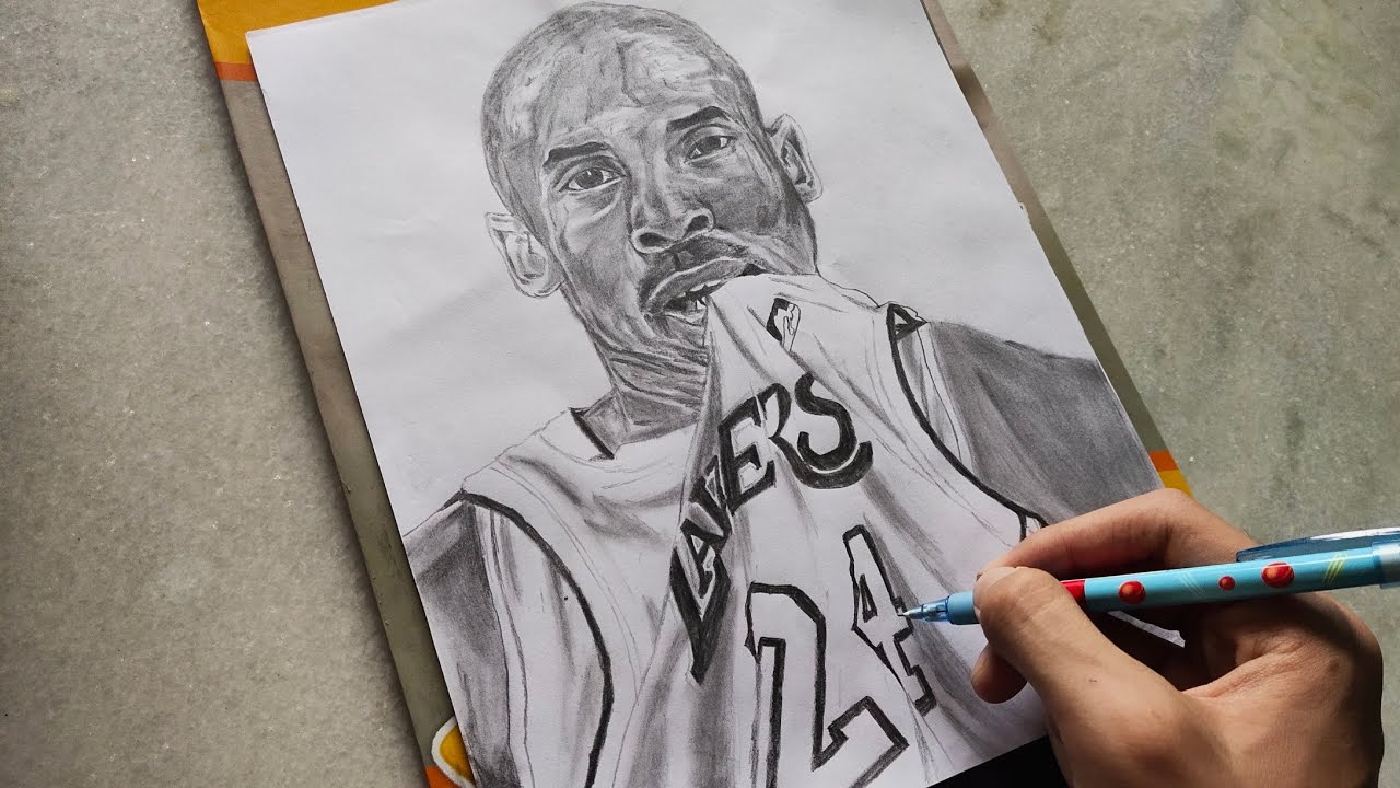 How to Draw Kobe Bryant Step by Step - Easy Drawing Tutorial 